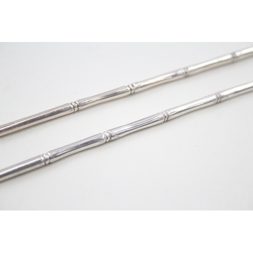 73 - .925 sterling bamboo design chopsticks