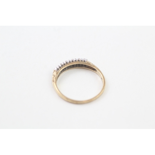 178 - 9ct gold diamond set five stone eternity ring (1.4g)