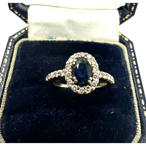 148 - 14ct gold sapphire & diamond ring weight 3.8g