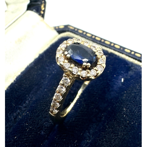 148 - 14ct gold sapphire & diamond ring weight 3.8g