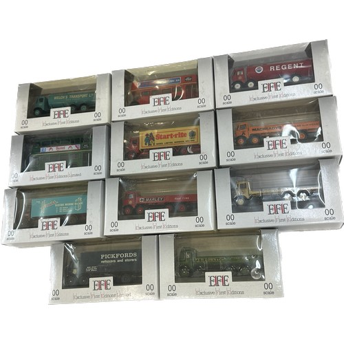 79 - 11 original boxed E.F.E Gilbow diecast vehicles to include Pickfords removers, typhoo tea etc