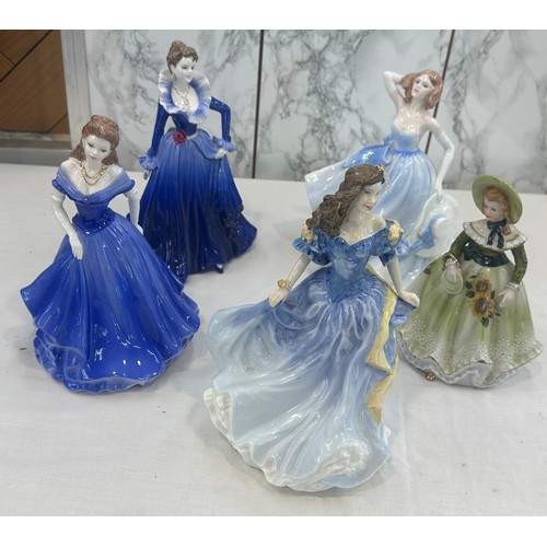 38 - Selection of vintage lady figurines to include Royal Doulton Rebecca HN 4041, Coalport ' Ladies of F... 