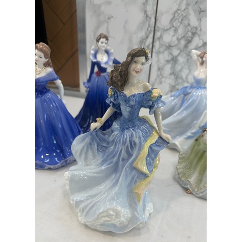 38 - Selection of vintage lady figurines to include Royal Doulton Rebecca HN 4041, Coalport ' Ladies of F... 