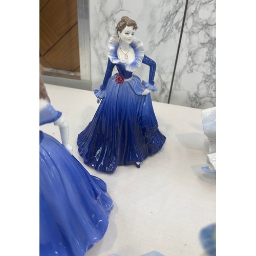 38 - Selection of vintage lady figurines to include Royal Doulton Rebecca HN 4041, Coalport ' Ladies of F... 