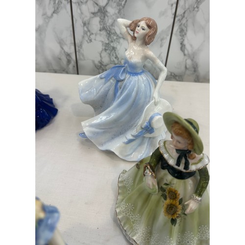 38 - Selection of vintage lady figurines to include Royal Doulton Rebecca HN 4041, Coalport ' Ladies of F... 