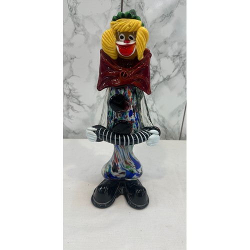 4 - Vintage Murano clown figure overall height 14 inches