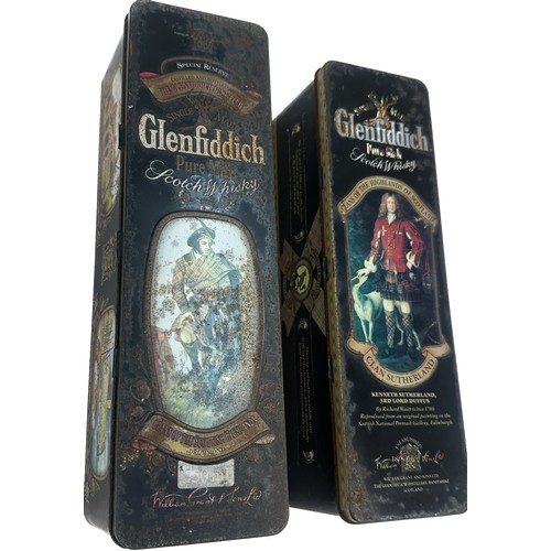 74 - Two vintage Glenfiddich whisky tins ( empty )