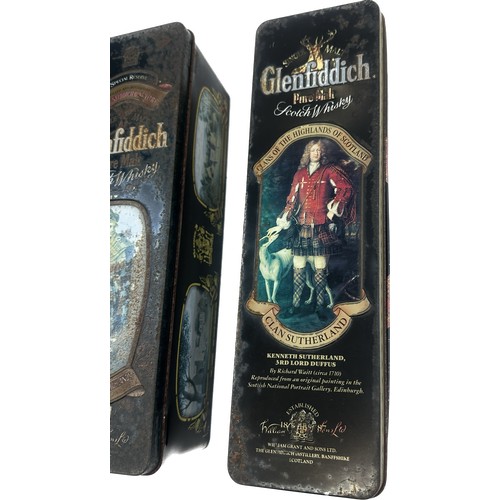 74 - Two vintage Glenfiddich whisky tins ( empty )