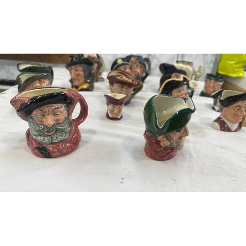 82 - Quantity of small Royal Doulton character jugs to include Queen Victoria and LT/ED Charles Dickens e... 