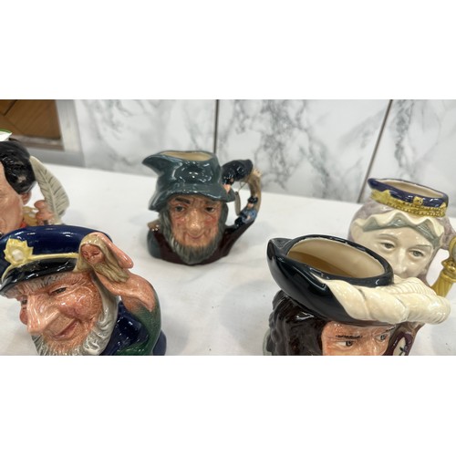 82 - Quantity of small Royal Doulton character jugs to include Queen Victoria and LT/ED Charles Dickens e... 