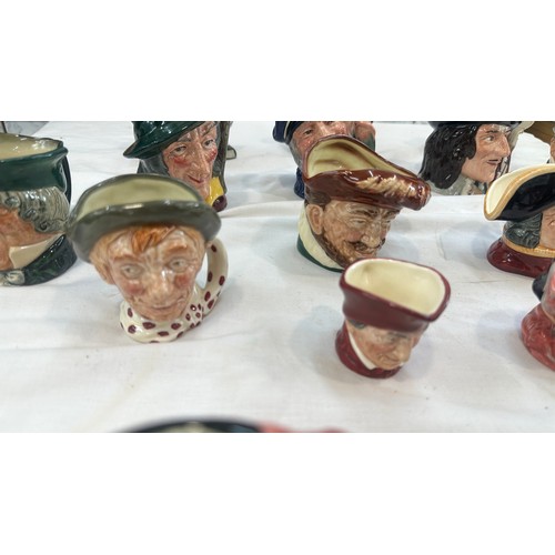 82 - Quantity of small Royal Doulton character jugs to include Queen Victoria and LT/ED Charles Dickens e... 