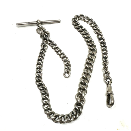 14 - Antique silver albert watch chain weight 30g