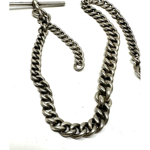 14 - Antique silver albert watch chain weight 30g