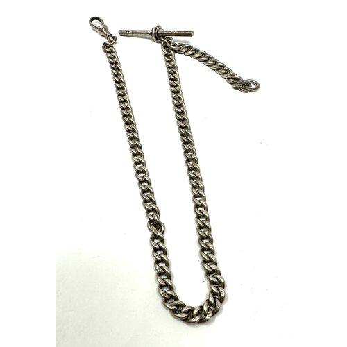 17 - Antique silver albert watch chain weight 37g