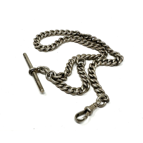 17 - Antique silver albert watch chain weight 37g