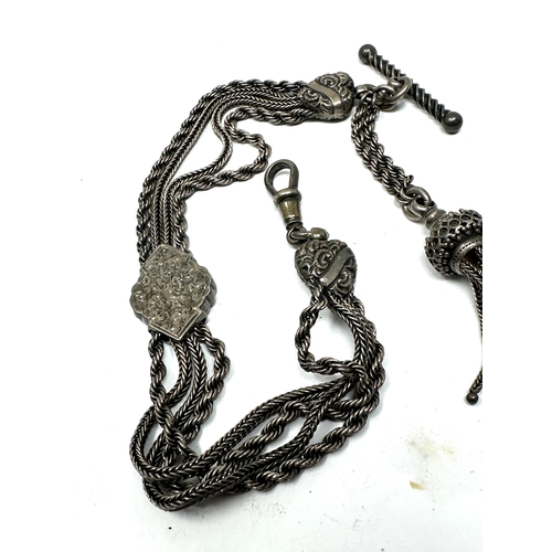 18 - Antique silver albert albertina watch chain weight 25g