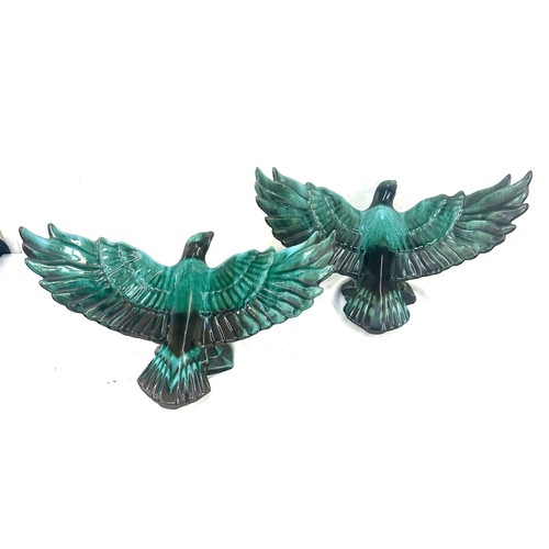 45 - Pair of blue Canadian eagles approx wing span 14.5 inches