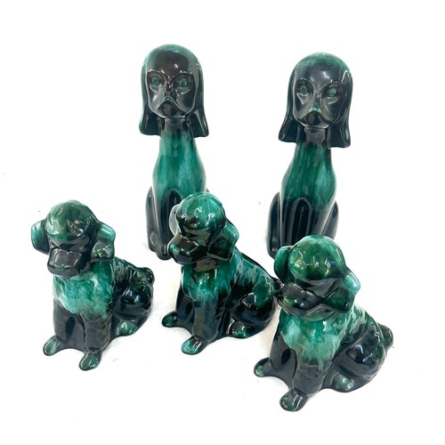 95 - Selection of Canadian blue dog figures to include poodle tallest measures approx 11 inches tall