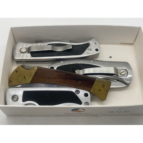 546 - Selection of assorted pocket knives