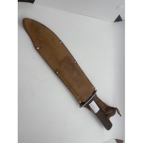 550 - Cased original Bowie knife, whitby