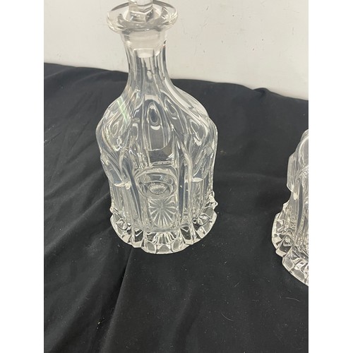 12 - Pair of vintage glass decanters height 12 inches tall