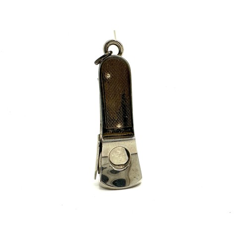 553 - Vintage hallmarked silver cigar cutter