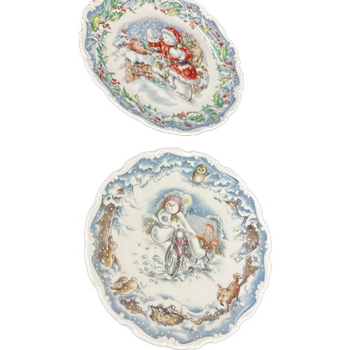 583 - Four Royal Doulton ' The Snowman' plates to include ' Dance of the Snowman', ' Snowman Christmas cak... 