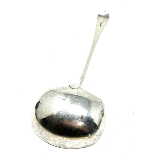 3 - Georgian silver soup ladle London silver hallmarks 1792 measures approx 33cm long weight 163g