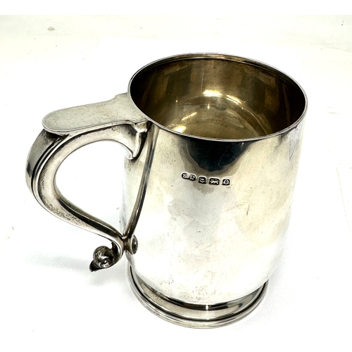 4 - large Antique silver tankard Birmingham silver hallmarks maker S ltd weight 258g