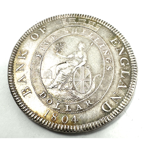 145 - George 111 1804  5 shilling Trade Dollar rarer type 