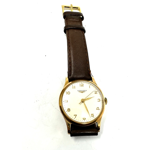 426 - Boxed gents 9ct gold Longines wrist watch case hallmarked for 1963 movement calibre 30ls movement nu... 