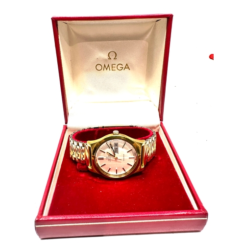 428 - Vintage Boxed Gents  Omega day date automatic Geneve wristwatch the watch is clean and is ticking