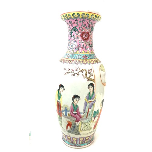 15 - Three oriental vases tallest measures approx 12 inches tall- AF