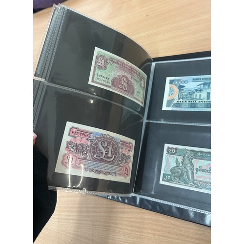 28 - Collection of 58 bank notes, 90% mint uncirculated, some very high values, world wide, plus some mil... 