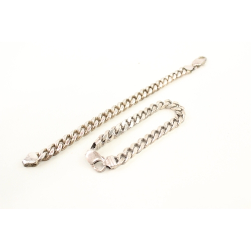 431 - Two chunky curb link chain bracelets (70g)