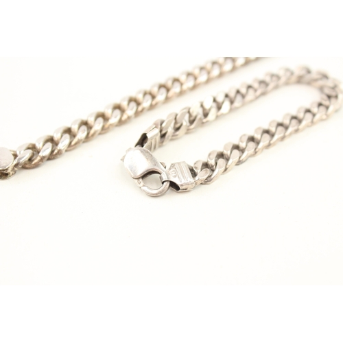 431 - Two chunky curb link chain bracelets (70g)