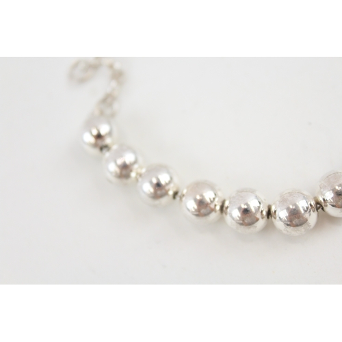 484 - A silver beaded bracelet by Tiffany and Co (22g)