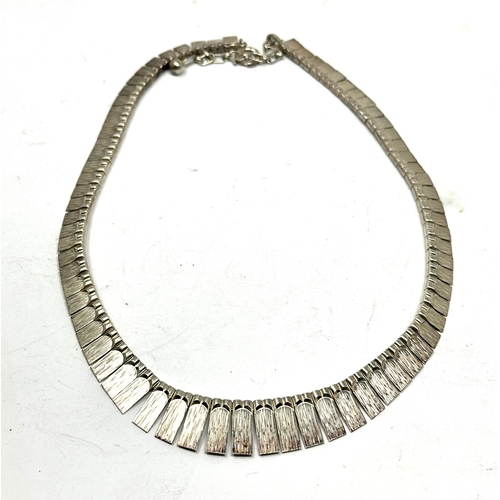 382 - Selection of vintage silver jewellery inc collar necklace id bracelet & bangle weight 80g