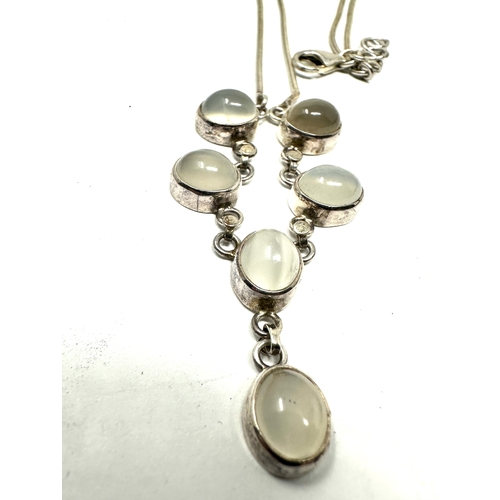 383 - Vintage silver moonstone necklace weight 13g