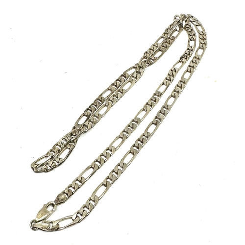 384 - Vintage silver curb link chain measures approx 24ins long weight 21g