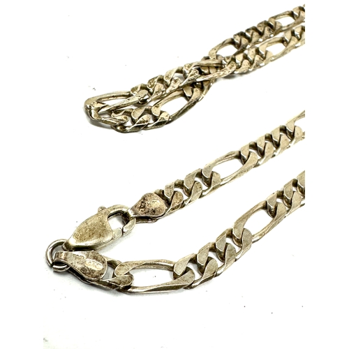 384 - Vintage silver curb link chain measures approx 24ins long weight 21g