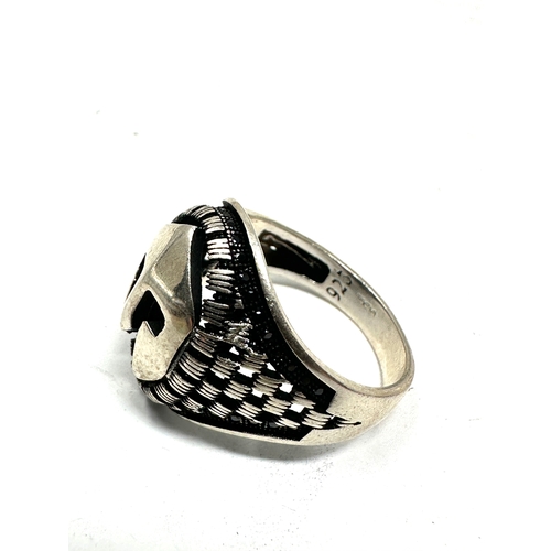 390 - Warrior Helmet Silver Men Ring weight 9g