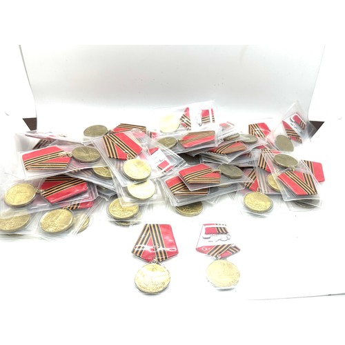 567 - Russian Medals.  Dealers lot of 50 X 50th Anniversary of World War II Medal in original sealed packe... 