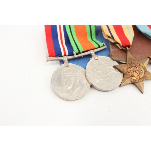 127 - WW2 Mounted Africa Star Medal Group & Original Paperwork Sgt Wallace RAOC REME