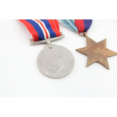 129 - Boxed WW2 Casualty Medal Group, Casualty Note Pte J. Mayfield x 3