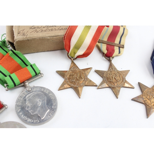 130 - Boxed WW2 Medals Inc Italy, Africa Stars, 1st Army Bar, Box To Mr A Mayfield x 5