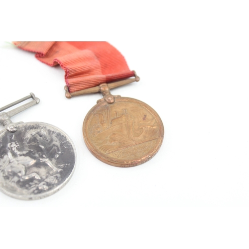 132 - WW1 Mercantile Marine Medal Pair Named William Ellis x 2