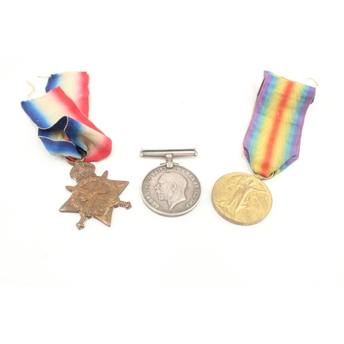 135 - WW1 1914-15 Star Trio Medals T4-109685 Dvr J. Edwards ASC x 3