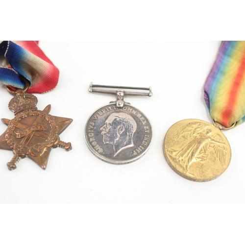 135 - WW1 1914-15 Star Trio Medals T4-109685 Dvr J. Edwards ASC x 3