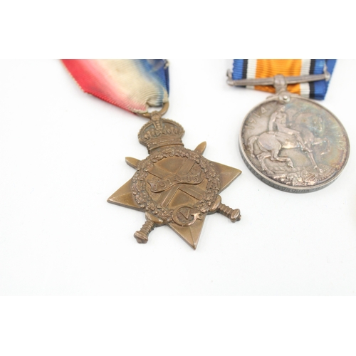 140 - WW1 1914-15 Star Trio Medals G-5514 Pte G. H. Woodnott E. Kent Regt x 3